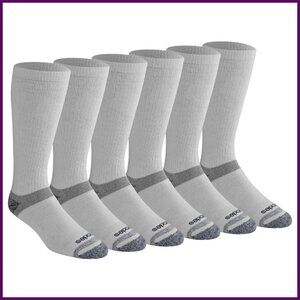 Men's Max Cushion Crew Socks, Moisture Control, Arch Support, 6-12 Pairs